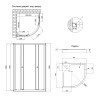 Душова кабіна Lidz Latwa SC80x80.SAT.LOW.FR, скло Frost 4 мм + Lidz Душовий піддон KAPIELKA ST80x80x15