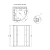 Душова кабіна Lidz Latwa SC90x90.SAT.HIGH.GR, скло тоноване 4 мм без піддона