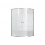 Душова кабіна Lidz Wieza SC90x90.SAT.MID.L, скло Linie 4 мм без піддона