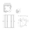 Набір Lidz душова кабіна Latwa SC80x80.SAT.LOW.FR, скло Frost 4 мм + піддон QT ROBIN