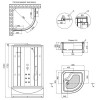 Гідромасажний бокс Lidz Tani SBM90x90.SAT.HIGH.FR, скло Frost 4 мм