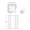 Душова кабіна Lidz Latwa SC90x90.SAT.MID.GR, скло тоноване 4 мм без піддона