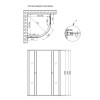 Душова кабіна Lidz Wieza SC80x80.SAT.HIGH.L, скло Linie 4 мм без піддона