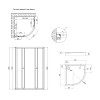 Набір Lidz душова кабіна Latwa SC80x80.SAT.LOW.GR, скло тонов. 4 мм + піддон QT ROBIN