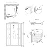 Душовий бокс Lidz Tani SB90x90.SAT.LOW.GR, скло тоноване 4 мм