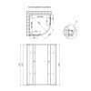 Душова кабіна Lidz Latwa SC90x90.SAT.MID.FR, скло Frost 4 мм без піддона