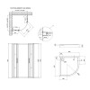 Набір Qtap душова кабіна Taurus BLA1099AC6 Clear 2020x900x900 мм + піддон Robin 309912C 90x90x12 см з сифоном