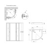 Набір Lidz душова кабіна Wieza SC80x80.SAT.LOW.L, скло Linie 4 мм + піддон QT ROBIN