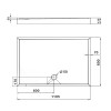 Душовий піддон KAPIELKA ST120x80х14 низький, прямокутний, діаметр зливу 52 мм Lidz