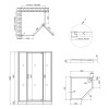 Набір Qtap душова кабіна Leo CRM10995-AC6 Clear 2020x900x900 мм + піддон Diamond 309912 90x90x12 см з сифоном