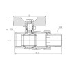 Кран кульовий "Американка" SD Forte 3/4" прямий SF220W20