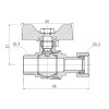 Кран кульовий з накидною гайкою SD Forte 3/4" ВЗ для води прямий SF261W20