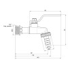 Кран поливальний SD Plus 3/4" SD140W20