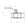 Кран кульовий "Американка" SD Forte 1" 1/4 прямий SF220W32