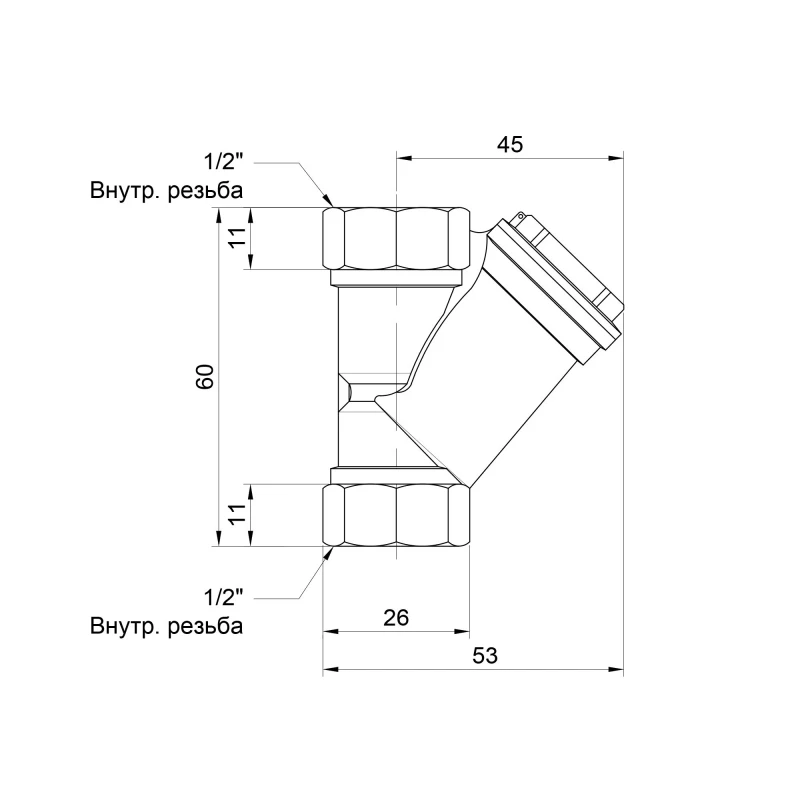 Фильтр SD Forte 1/2" для воды SF124NW15