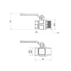 Кран кульовий Icma 1/2" прямий №352