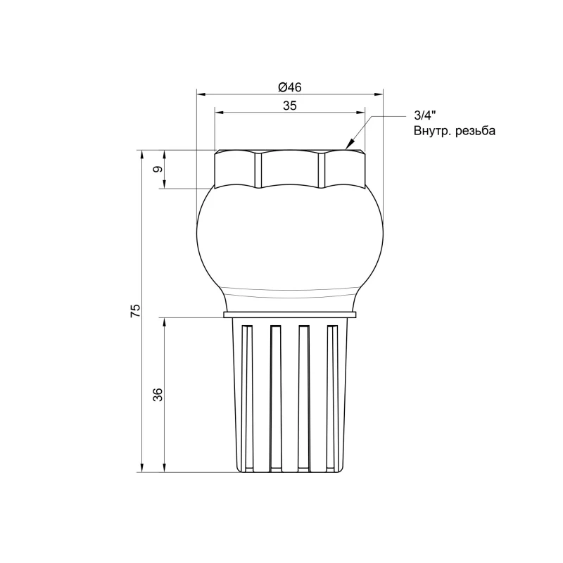 Донный клапан Icma 3/4" №49
