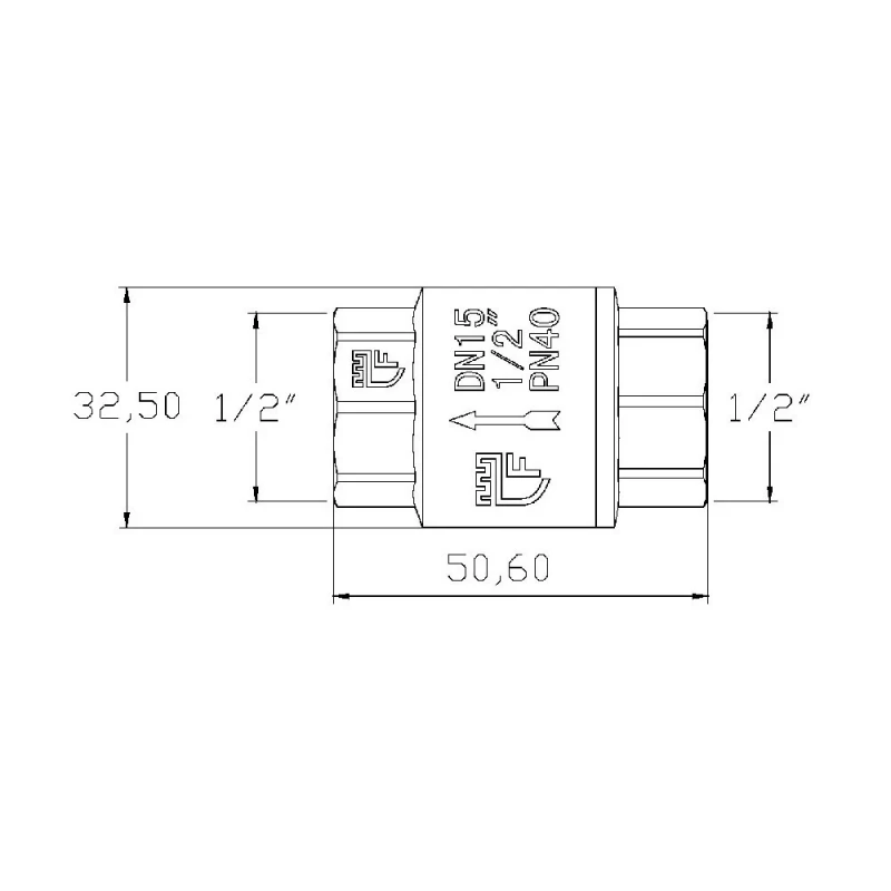Зворотний клапан SD Forte 1/2" SF240NW15