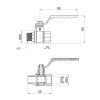 Кран кульовий SD Plus 1/2" ВЗ для води (важіль) SD605NW15PN40