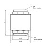 Зворотний клапан SD Plus з латунним штоком 3/4" SD240W20