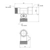 Кран приладовий кульовий SD Plus 1/2"х3/4"х1/2" ЗЗВ SD186W152015