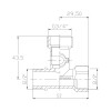 Кран приладовий кульовий SD Forte 1/2"х3/4"х1/2" SF186W152015