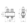 Колектор Icma з регулювальними вентилями 1" 2 виходи №1105 (Blue)