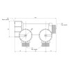 Колектор Icma 3/4" 2 виходи №227