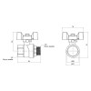 Кран кульовий SD Forte 1/2" ВЗ для води (метелик) SF607W15