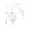 Смеситель для кухни FRAP F4025 хромированный