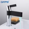 Смеситель для умывальника GAPPO G1081 черный/хром