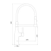 Смеситель для кухни GAPPO G4398-55 серый с гибким изливом, 2 режима