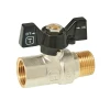 Кран кульовий ITAL PN40 1/2" ВЗ нікельований з ручкою-метеликом
