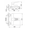 Смеситель для ванны FRAP F3249-6 черный/хром