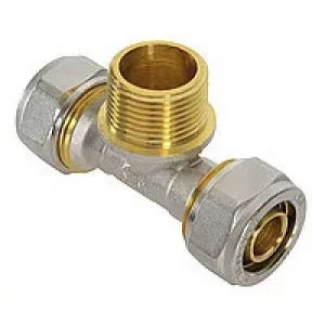 Тройник WEG 20 x 3/4" x 20 с переходом на наружную резьбу