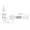 Сифон для душевого поддона KRONO PLAST П-1055 1 1/2" Ø40 x 40/50