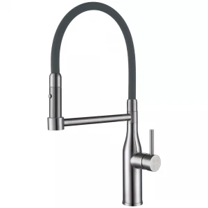 Смеситель для кухни GAPPO G4398-55 серый с гибким изливом, 2 режима