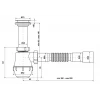 Сифон для кухонной мойки KRONO PLAST M-1050 1/2" с резьбовым выпуском и гибкой трубой Ø40х40/50