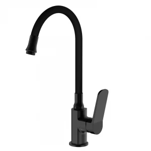 Смеситель для кухни FRAP F4462 с гибким изливом черный