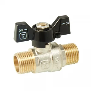 Кран кульовий ITAL PN40 1/2" ЗЗ нікельований з ручкою-метеликом