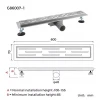 Душевой трап GAPPO G86007-1 70x600 мм из нержавеющей стали