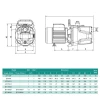Насос центробежный всасывающий SHIMGE JET1100L1 1.1 кВт (Hmax=48м, Qmax=90л/мин)
