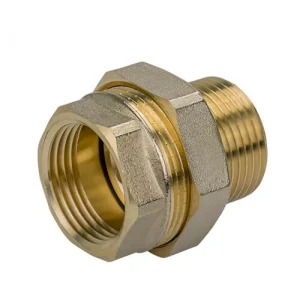Угон-американка WEG 1 1/2" ВЗ никелированный латунный прямой