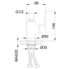 Корпус смесителя для кухни FRAP F4034 белый/хром.