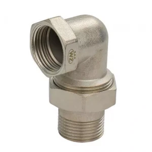 З'єднання американка кутова WEZER DN15 1/2" ВЗ нікельоване