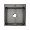 ID 5050-G мийка одинар.500x500x215мм, (3.0/0.8мм), сифон, дозатор, кошик, PVD Grey {1/1}