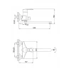 Смеситель для ванны FRAP F2266 хромированный