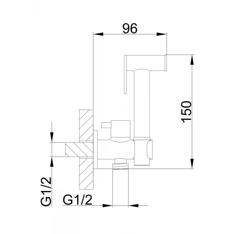 Гігієнічний душ FRAP F7501 хромований моно