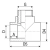 Трійник PPR ITAL 25 мм x 1/2" ЗЗ для пайки