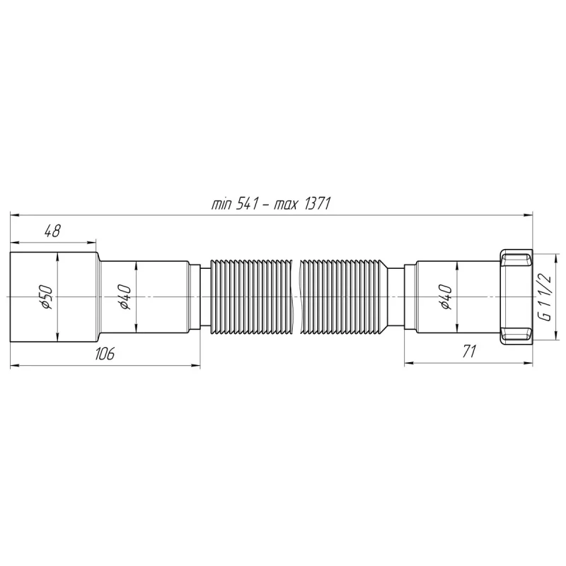 Гнучка труба ANI-plast K116, 1 1/2